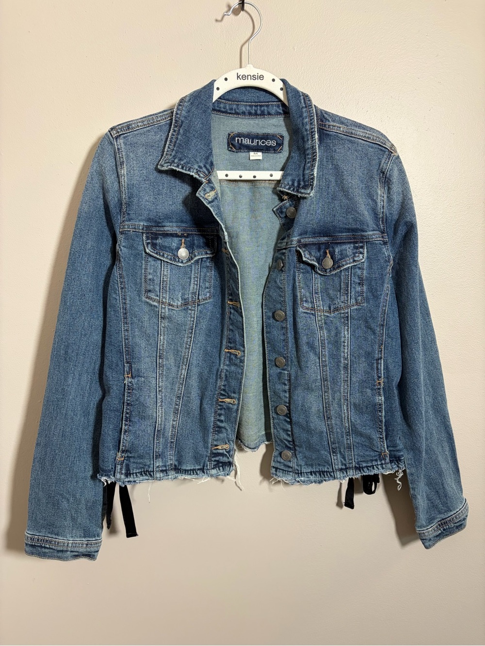 Maurice’s Denim Jean Jacket with side ties